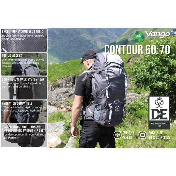 Vango Contour 60/70 Packpack RRP £110.00 ONLY £85.00