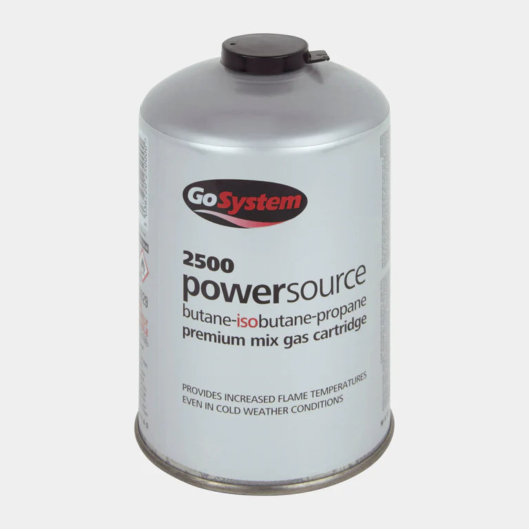 GoSystem Butane Propane Threaded Mix Gas Cartridge - Silver, 445 gram