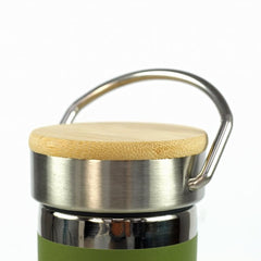 Vacuum Bamboo Top Insulated  Bottle