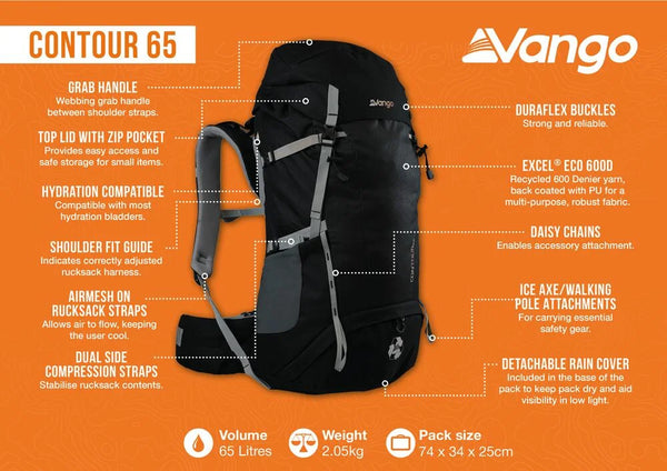 Vango Contour 65 DofE rucksack