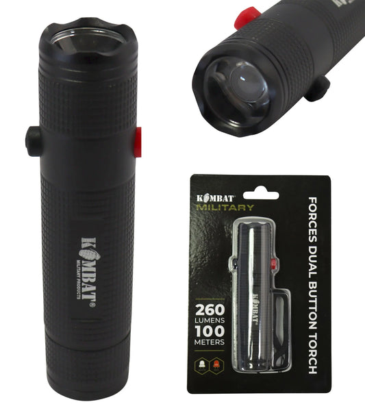 Forces Dual Button Torch colour red or white torch 260 lumens