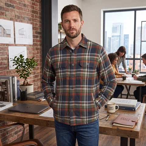 Men's Tibetan Fleece lined Shirt