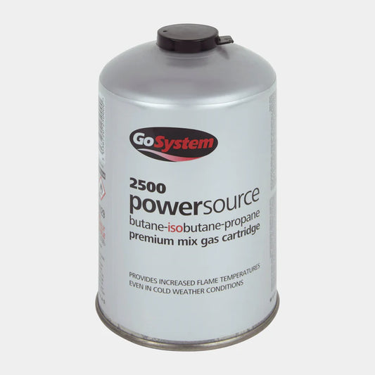 GoSystem Butane Propane Threaded Mix Gas Cartridge - Silver, 445 gram
