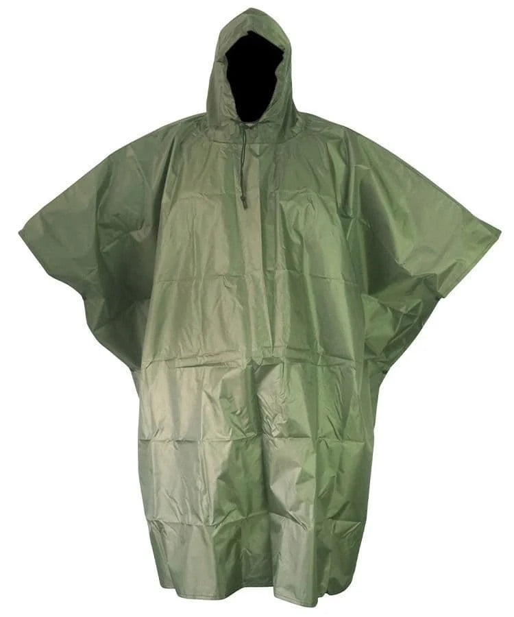 Waterproof Military style Camouflage and plain Ponchos