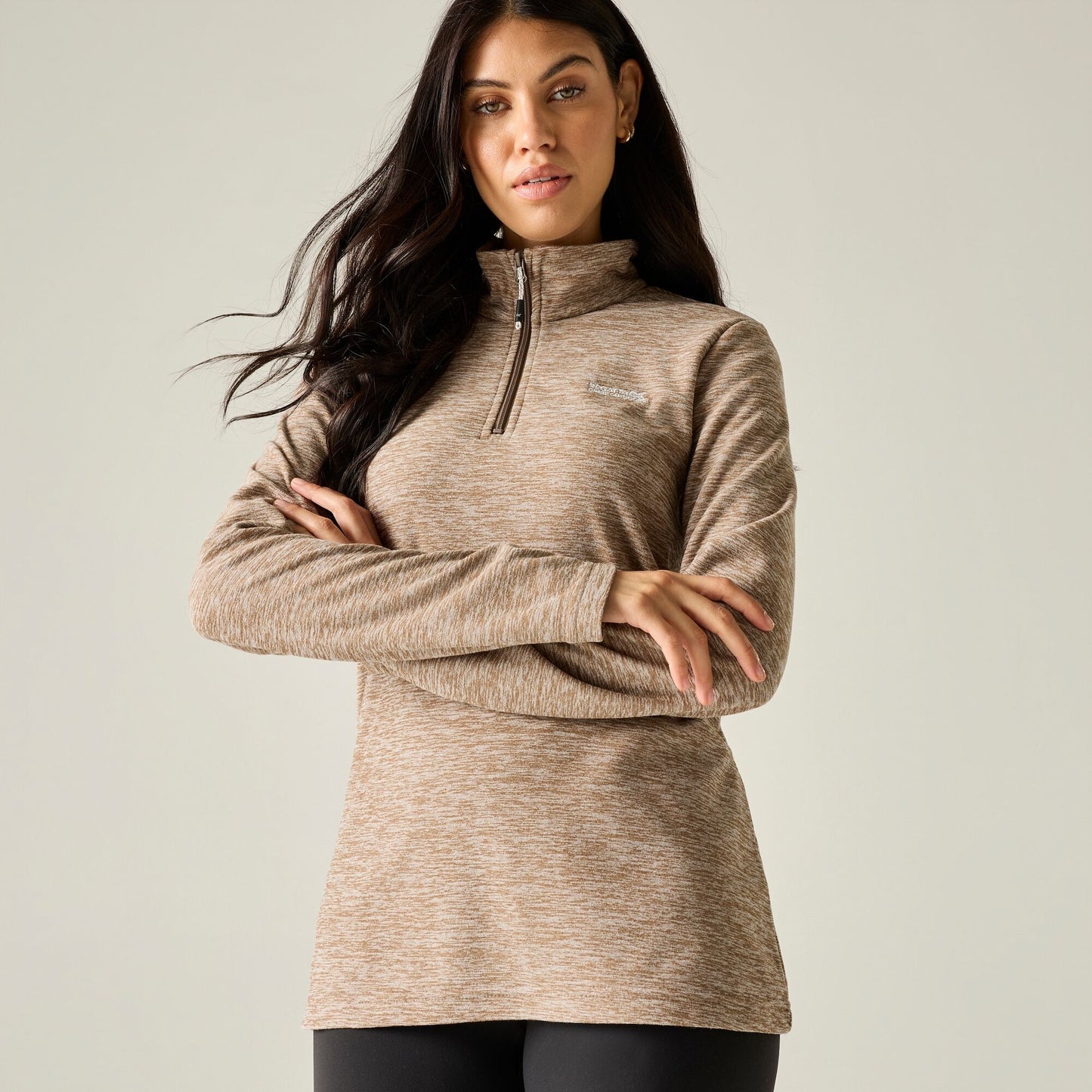Womens Regatta Sweethart Marl 1/2 zip fleece