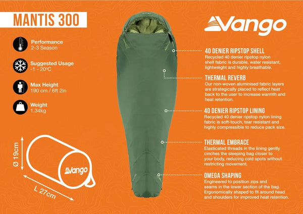 Vango Mantis 300 Sleeping bags