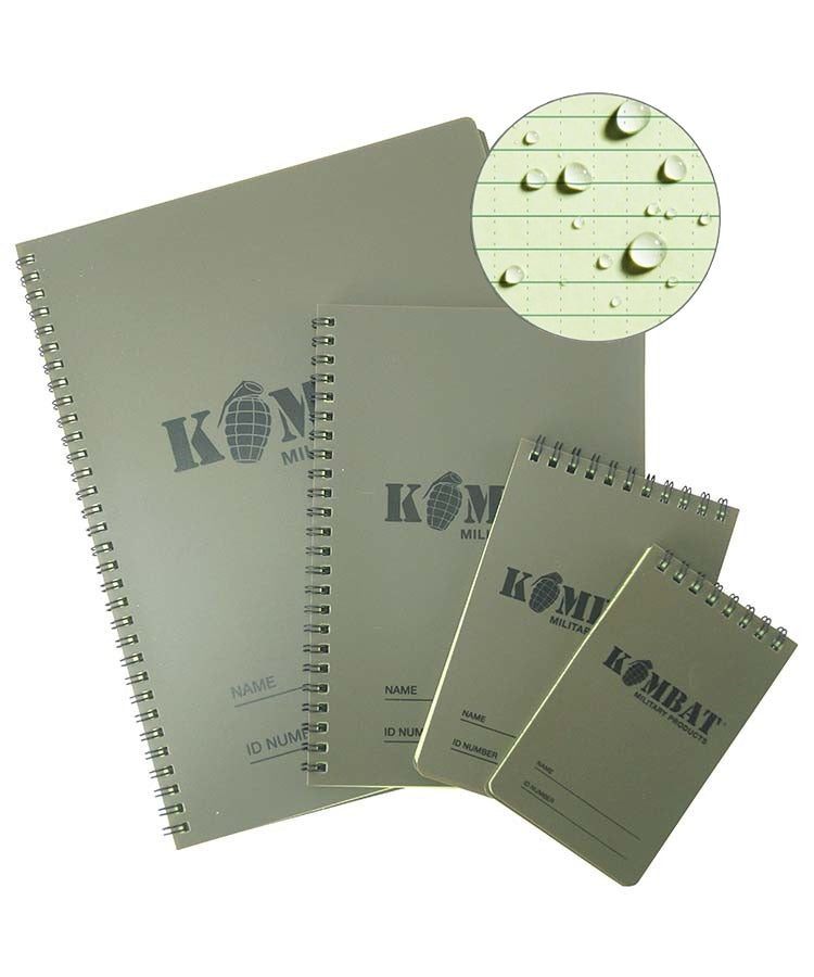 A 6 Waterproof notebooks all weather military