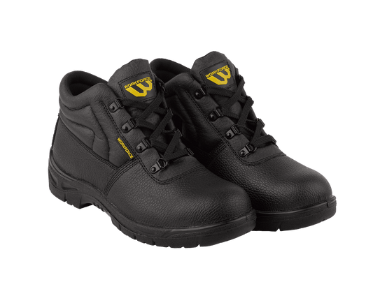 Leather Safety Boots with Steel Midsole