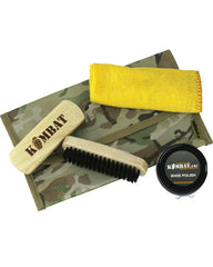 Military  boot care kit with   black  polish