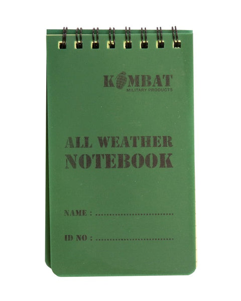 Waterproof notebooks all weather military