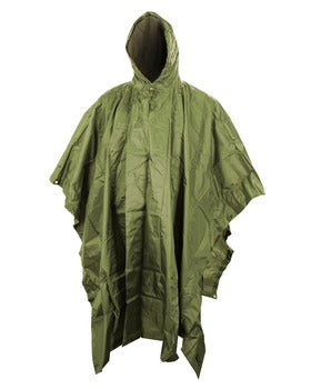 Waterproof Military style Camoflage and plain Ponchos