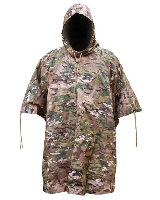 Waterproof Military style Camoflage and plain Ponchos