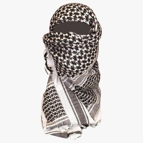 shemagh scarfs black and white
