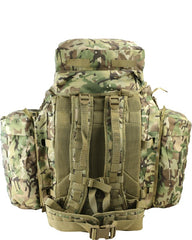 Tactical 90 litre Bergan with side pouches