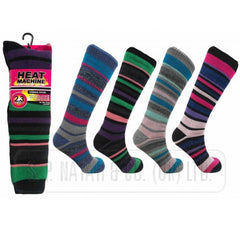 Ladies Long Heat Machine wellington socks