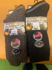 Men 3 Pack  Wool, Blend Chunky Socks with cushioned sole